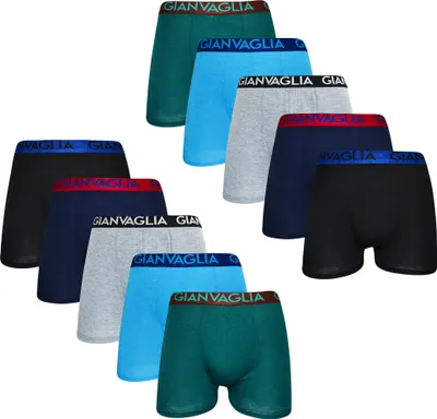 Produktbild von TEXEMP Boxershorts Herren Baumwolle Unterhose 6er - 12er Pack Unterwäsche Trunks Boxer Shorts Underwear Retro | B148 - XL - 12 Stück