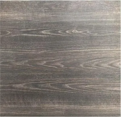 Image de Table de bar Infinity Tripod, structure blanche et plateau en stratifié haute pression (HPL) effet bois lavé, 70 x 70 cm, 1 pièce
