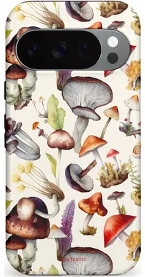 Productafbeelding van Casetastic hoesje geschikt voor Google Pixel 10 Pro / Google Pixel 10 - Dubbellaagse bescherming - Herfst spoor - Fashion Case - Taupe Wit Zilver Perzik