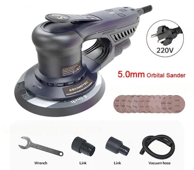 Produktbild von Exzenterschleifer 360W - 150 mm Schleifteller - 220V EU-Stecker - 5,0 mm Schleifhub - Drehzahl 4000–10000 U/min regelbar - SV1500