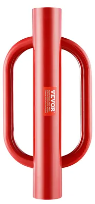 Productafbeelding van VEVOR omheiningpaalrammer met handgrepen, 10,4 cm binnendiameter, T-paalrammer, 9,9 kg, robuuste handrammer van koolstofstaal, gatengraver voor boerderijomheiningen voor U-vormige kanalen, bordenpalen