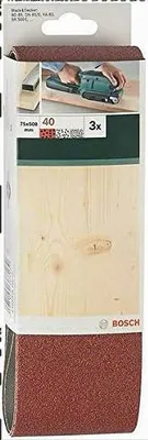 Produktbild von Bosch Schleifband 3 Stück, 75 x 508 mm, Körnung 40 für Bandschleifer