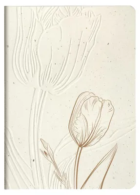 Produktbild von Clairefontaine Tulip Notizheft A5, 32 Blatt, punktkariert, Fadenbindung und Prägung