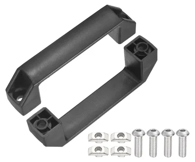Kunststoff-Handgriffe 2er-Pack, 13 cm Lochabstand, schwarz