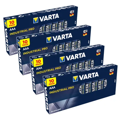 Produktbild von 40x R-03 LR03 AAA Alkalibatterie Varta Industrial 4003