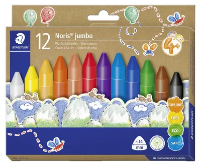 Produktbild von STAEDTLER Noris jumbo 228 14 Wachsmalkreide Etui mit 12 Farben