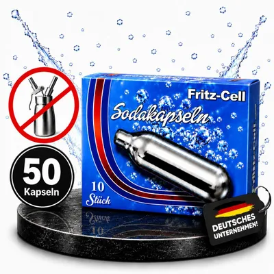 Produktbild von 50 x Frit Cell 8g C02 Sodakapseln - für Sodasyphon, Sodabereiter
