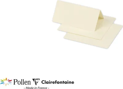 Produktbild von Clairefontaine 75017C, Standard-Grußkarte, Elfenbein, 210 g/m², 80 mm, 85 mm, Frankreich