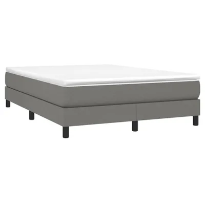 Produktbild von Boxspringbett mit Matratze Dunkelgrau 160x200 cm Stoff