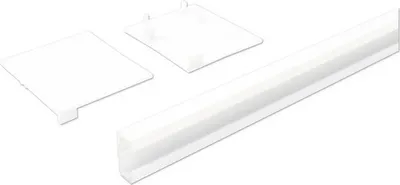 Produktbild von Pertura Distanzprofil 10 mm für Schiebetürbeschlag Selir Weiß L:2 m