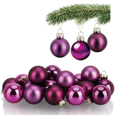 Produktbild von COM-FOUR® 20x Mini-Christbaumkugeln aus Glas - kleine Weihnachtskugeln für die Weihnachtsdekoration - Baumschmuck für den Weihnachtsbaum - Ø 3 cm