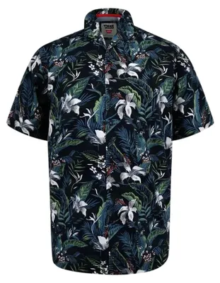 Image de Duke - Chemise de vacances « Corden D555 » pour homme, coupe king size, manches courtes DC613 (4XL) (bleu)