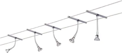 Image de 972.49 Paulmann Wire System Spice Basil 100 5x20W GU5,3 Chrom matt 230/12V