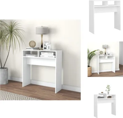 Image de vidaXL Table console blanc 78x30x80 cm bois composite - Tables d'appoint