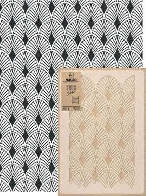 Produktbild von Wandschablone Groß Muster, Malschablone 59x95 cm Art Deco Palme Wiederverwendbare Kunststoff, Geometrische Tapete Wandgestaltung