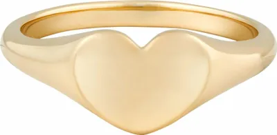 Produktbild von cai Ring 925 Sterling Silber vergoldet Siegelring Herz