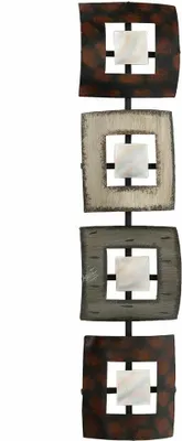 Produktbild von Wandobjekt Wohnzimmer Dekoration Quadrat Eisen 18x78cm
