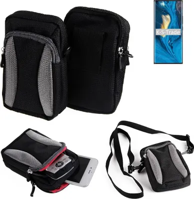 Produktbild von K-S-Trade Holster Schutz Hülle kompatibel mit nubia Z30 Pro Handy Hülle Gürteltasche Umhängetasche mit Zusatzfach schwarz