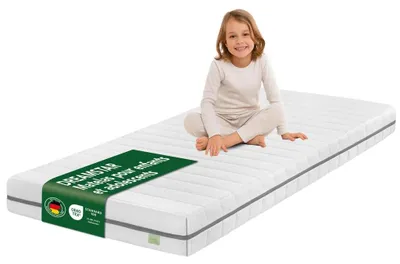 Image de Matelas pour enfant 120 x 200 cm | Hauteur 13 cm | Matelas pour adolescent | Ergonomique et adapté aux personnes allergiques | DREAMSTAR Ergo Junior