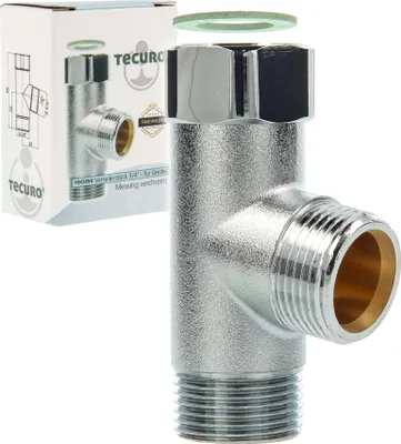 Produktbild von tecuro T-Verteilerstück 3/4 Zoll - für Geräte, MS-verchromt