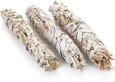 3x Xl Weißer Salbei Smudge Sticks 65g Natur Salvia Apaina Räucherbündel 6725