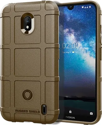 Produktbild von Mobigear Rugged Shield  Nokia 2.2 Hülle Flexibles TPU Backcover Stoßfest - Braun
