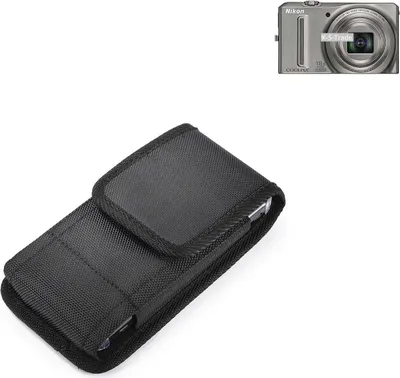 Produktbild von Holster Gürteltasche kompatibel mit Nikon Coolpix S9200 Holster Gürtel Tasche wasserabweisend Handy Hülle Schutz Hülle Outdoor schwarz K-S-Trade