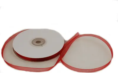 Produktbild von Organzaband 6 mm x 50 m dunkelrot - Organzabänder Seiten abgenäht
