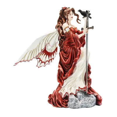 Produktbild von Dekofigur Elfe mit Brieföffner by Nene Thomas - Brief Figur Rabe Fantasy Figur Elfenfigur