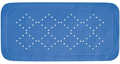 Image de Spirella Tapis de douche Tapis de bain Tapis de baignoire Tapis de baignoire antibactérien antidérapant avec ventouses - Bleu Alaska - env. 36 x 71 cm