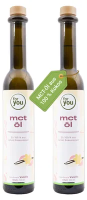 Produktbild von for you mct-öl - Vanille Doppelpack