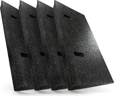 Produktbild von 4x Autorampe Gummi schwarz 500x250x45 mm Rollstuhlrampe Gummikeil
