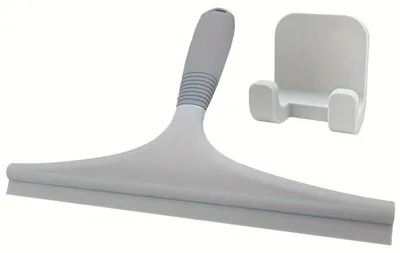 Obrázek produktu pro INF Silikonová stěrka do sprchy 21,5x15x3cm protiskluzová rukojeť 2 kusy Šedá