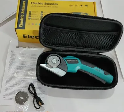 Produktbild von Kabellose Elektrische Schere – Ergonomischer Elektrischer Rollenschneider für Stoff, Leder, Karton und Teppich