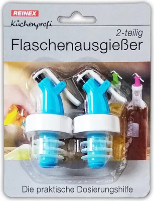 Produktbild von 2X Flaschenausgießer mit Verschluss Wein Öl Spirituosen Flaschen Weinausgießer Ausgießer Schnaps Dosierer 54