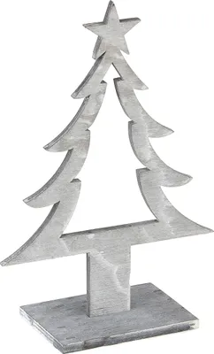 Immagine prodotto di Decorazione per albero di Natale in legno grigio - taglia unica