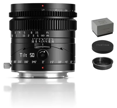 Productafbeelding van 50 mm f1.4 kantelbare lens voor spiegelloze camera's met handmatige scherpstelling