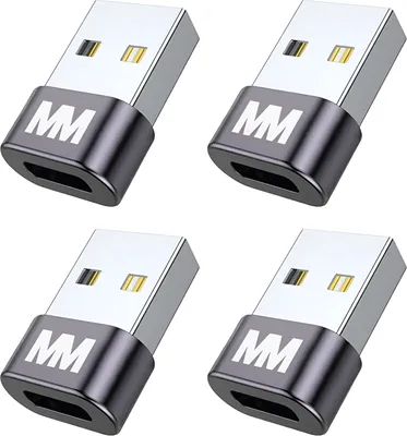 Produktbild von MMOBIEL USB auf USB-C Adapter USB-A Stecker auf Typ-C Buchse Konverter – 4 Pack