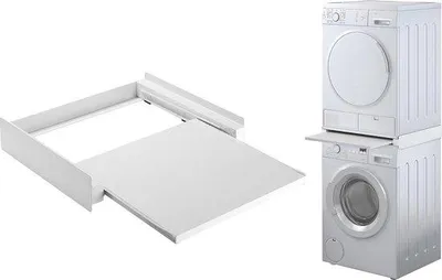 Immagine prodotto di Scatola di collegamento universale per lavatrice e asciugatrice 60 x 60 cm - Set di scatole di collegamento universali per lavatrice e asciugatrice - Separazione lavatrice-asciugatrice