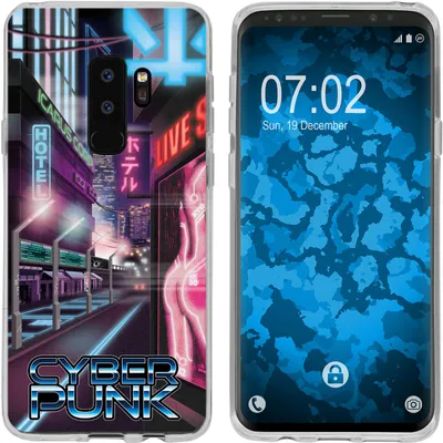 Produktbild von PhoneNatic Case kompatibel mit Samsung Galaxy S9 Plus Silikon-Hülle Retro Wave Cyberpunk.01 M4