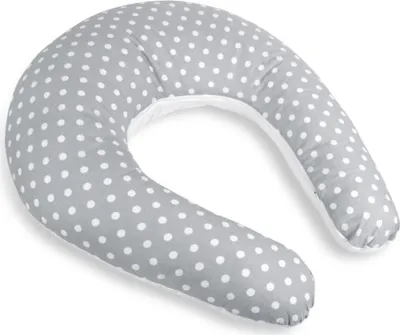 Obrázok produktu pre Dojčiaci vankúš so zipsovým poťahom – obvod 180 cm – sivý, biely