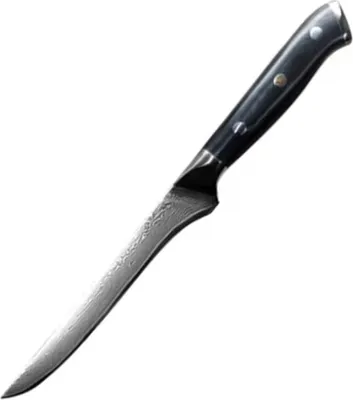 Image de Couteau de cuisine damassé noir - Boning KP32717