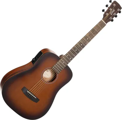 Zdjęcie produktu dla Cort Earth GO Open Pore Brown Burst Dreadnought z elektroniką