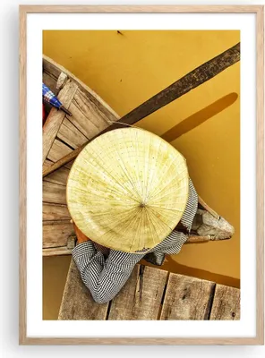 Produktbild von Gerahmtes Poster - Rahmen in heller Eiche - Asiatisch Boot Brücke - 50x70 cm - Wand Bild - Wanddeko - Wandbilder - Kunstposter - Wandposter - Bilderrahmen - Bilder - Kunstdruck - P2NPA50x70-4844