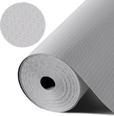 Obrázok produktu pre Podložka do zásuvky 45 x 500 cm, svetlosivá s bodkami, EVA, vodotesná, do kuchynskej skrinky