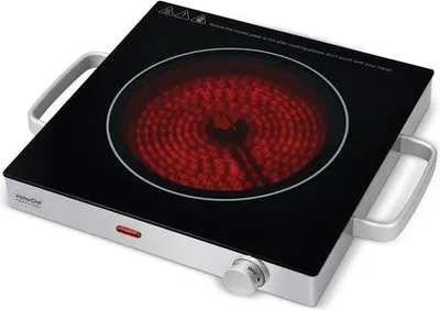 Immagine prodotto di Fornello in acciaio inox da 2000w in vetroVetroceramica Kitchen chef KCPPV2000