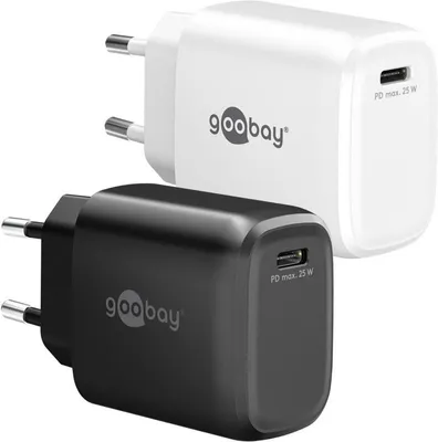Produktbild von 25 W USB-C PD GaN Schnellladegerät weiß