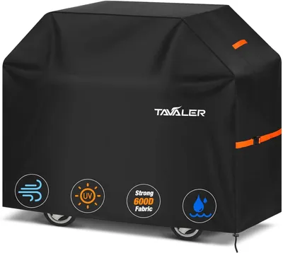 Immagine prodotto di Copertura per barbecue, dimensioni 160x70x125 cm, realizzata in tessuto Oxford 600D, resistente alle intemperie e ai raggi UV, ideale per l'uso in giardino