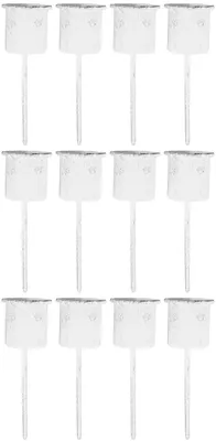 Produktbild von Novaliv 12x Stabkerzenhalter weiß I Kerzenpick 7,1 x Ø 2,8 cm Kerzenpin Adventskranzdekoration I Kerzenstecker für Stabkerzen Kerzenleuchter I Dekoration Weihnachten