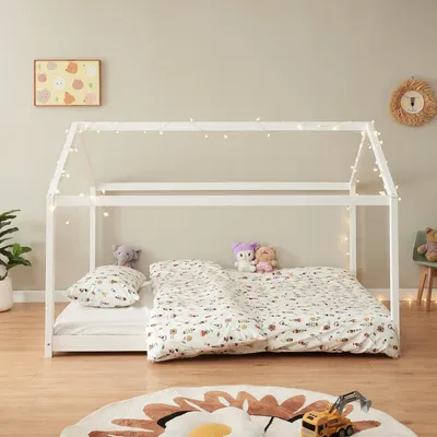 Productafbeelding van Cerro huisbed voor kinderen met lattenbodem, wit, 140x200 cm